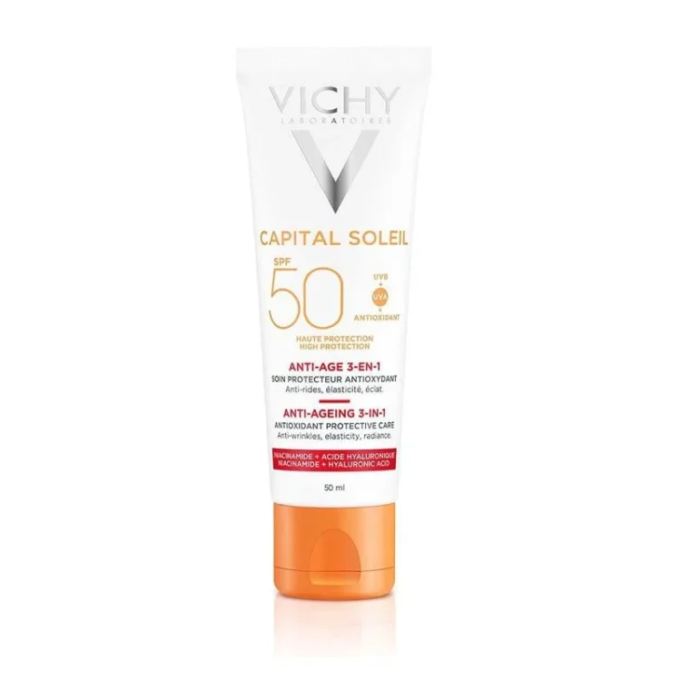 Kem chống nắng Vichy 3 in 1 Capital Soleil Anti Age SPF50+