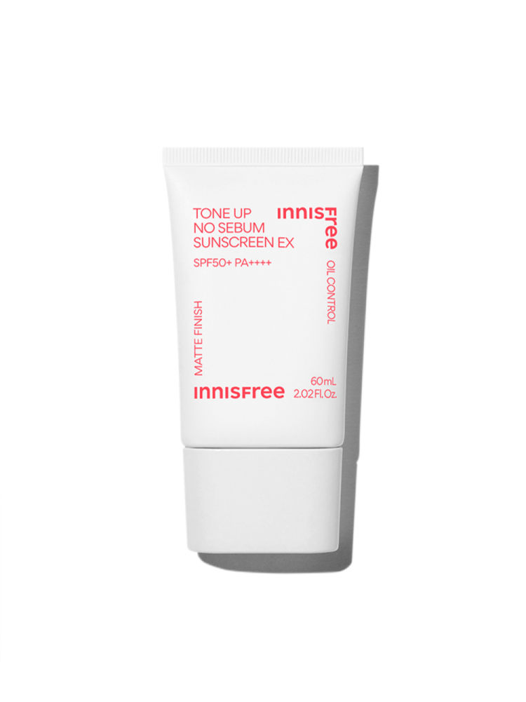 Kem chống nắng Innisfree hồng Tone Up No Sebum SPF50 PA++++ : nâng tone sáng da và kiềm dầu 